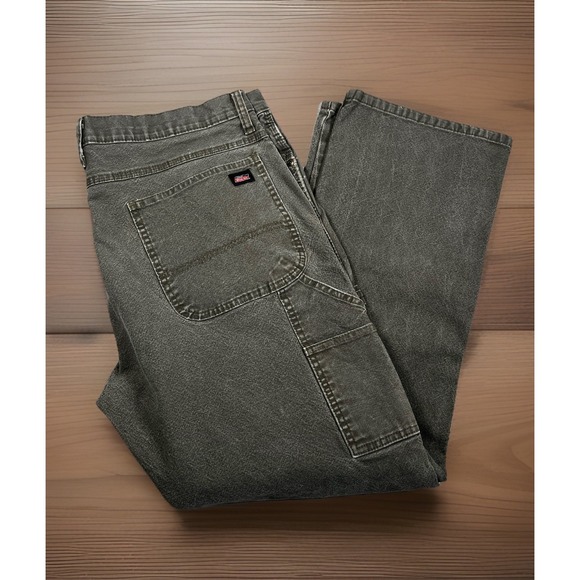 Dickies Other - Dickies Carpenter Jeans Men's 38x31 Green Tough Denim Cotton Workwear